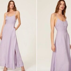 Jonathan Simkhai Purple Spaghetti Strap Maxi Dress with pockets‎ size small